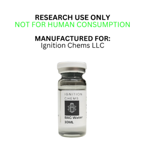 Sterile Bacteriostatic Water (BAC Water) for reconstituting research peptides – Ignition Chems trusted laboratory supply.