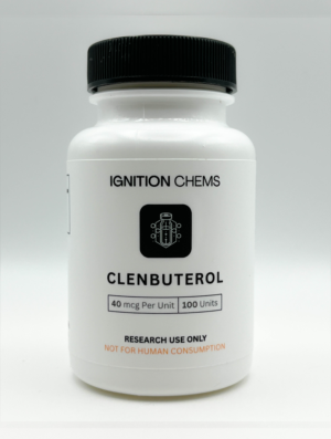 High purity 40mcg clenbuterol tablets for research use only sold by Ignition Chems