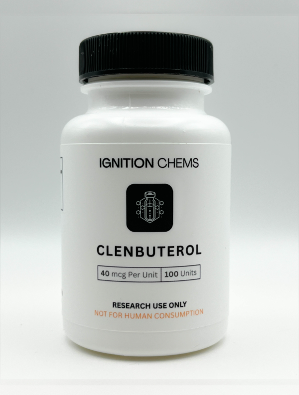 High purity 40mcg clenbuterol tablets for research use only sold by Ignition Chems